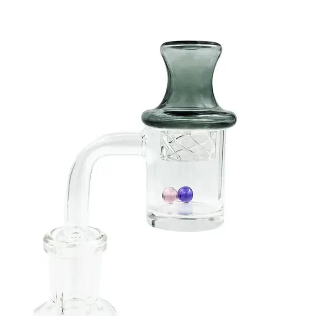 Flat Top Quartz Banger & Riptide Carb Cap Set - 14mm Male 90° - Image 3