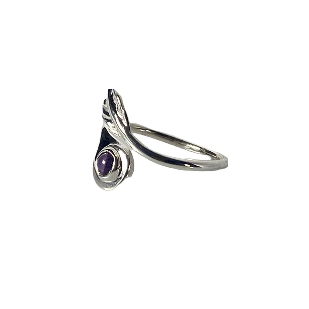 Feather & Amethyst Ring - Image 2
