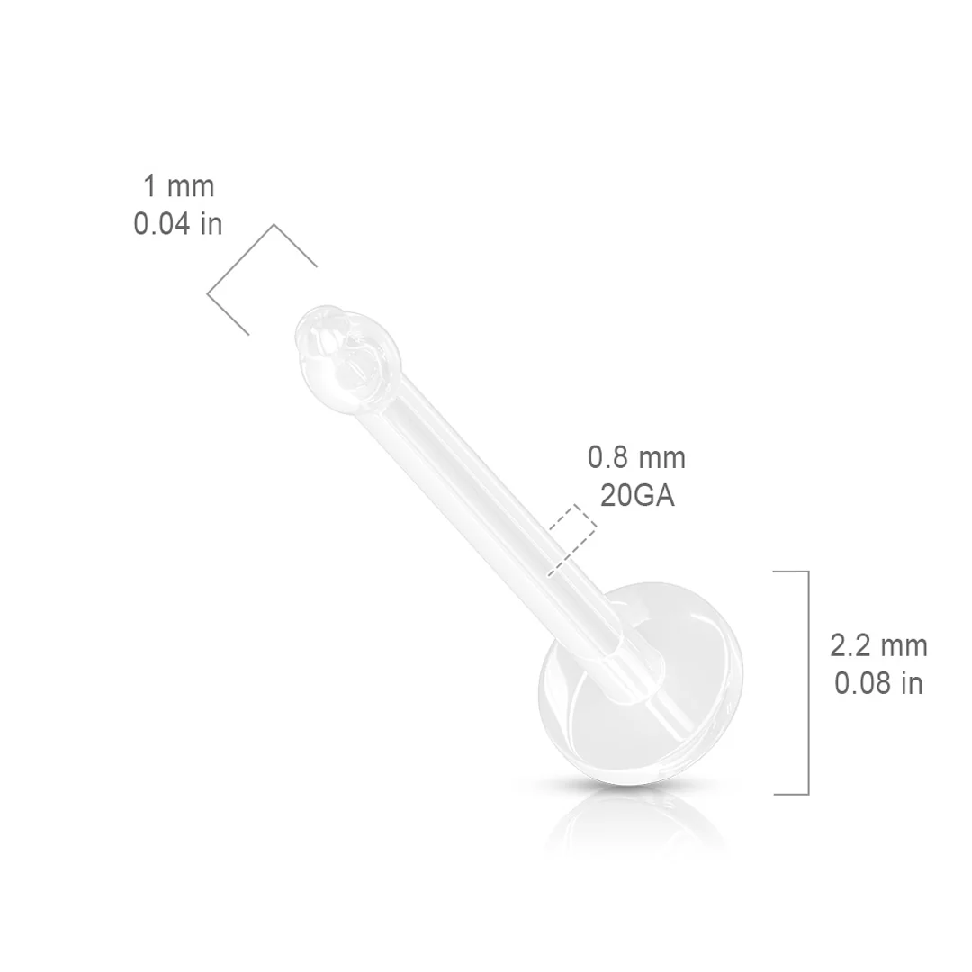 Flat Top 3/8" 18ga Bioflex Nose Retainer - Image 2